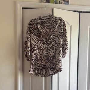Elegant Zebra Print Blouse